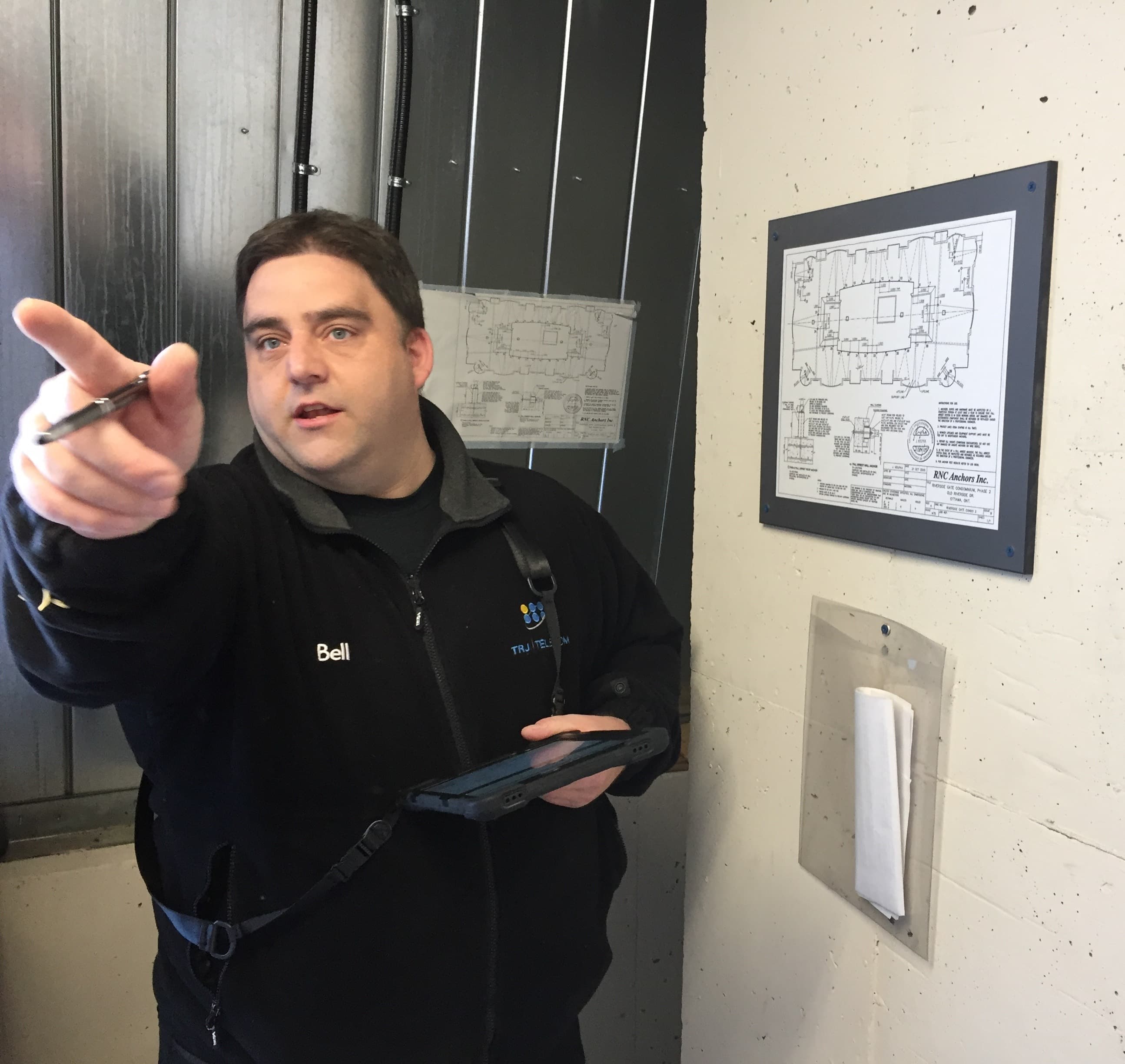 Searching for risers at the top of the building