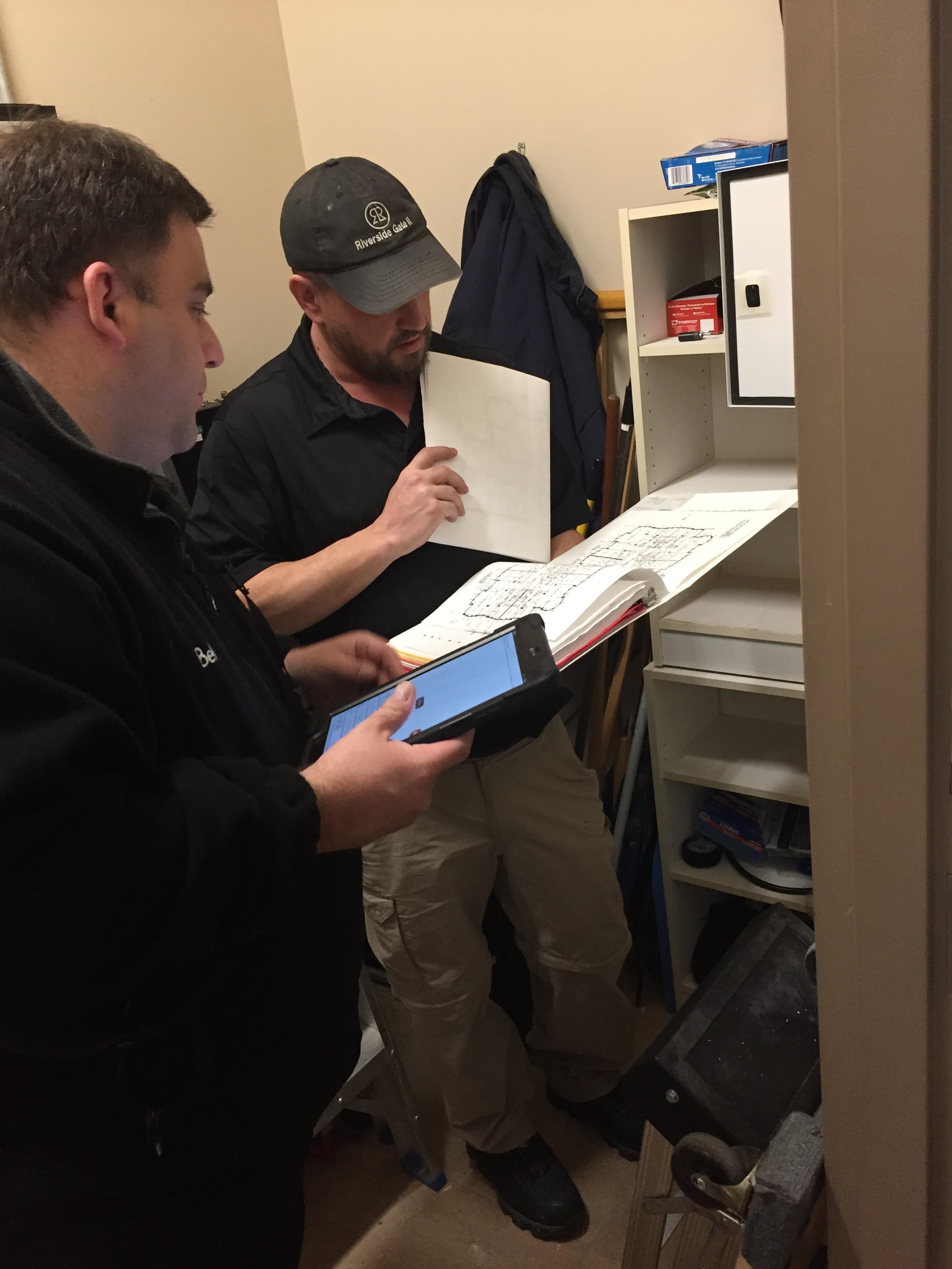 Noting screw types & conduits for the installation crew