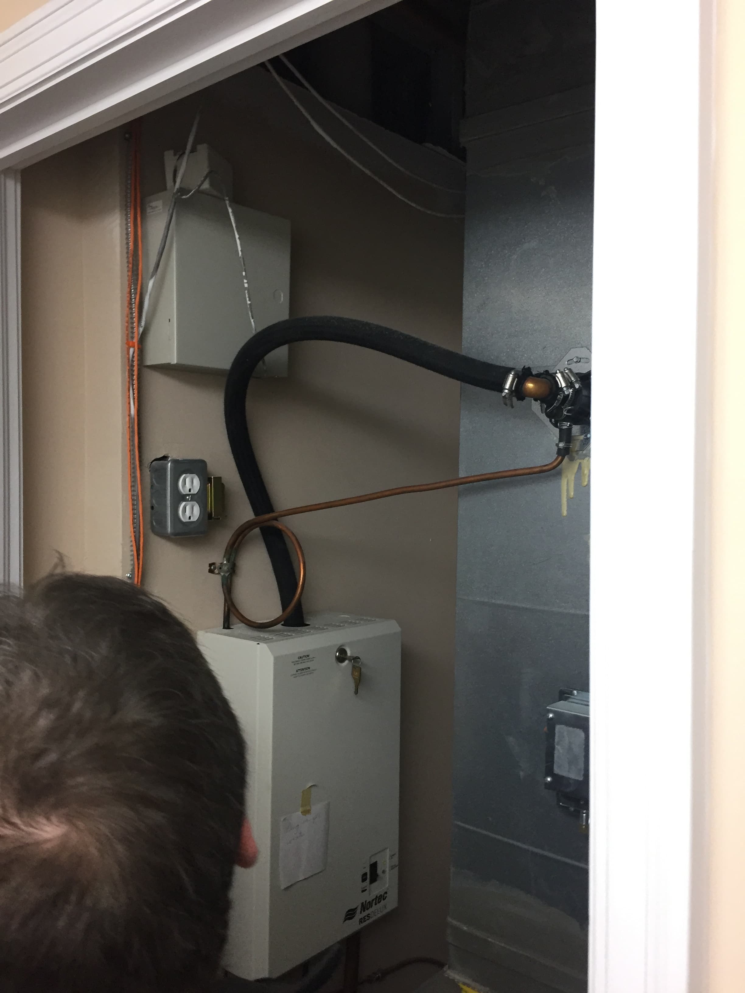 Checking garbage chutes, drop ceilings & closets