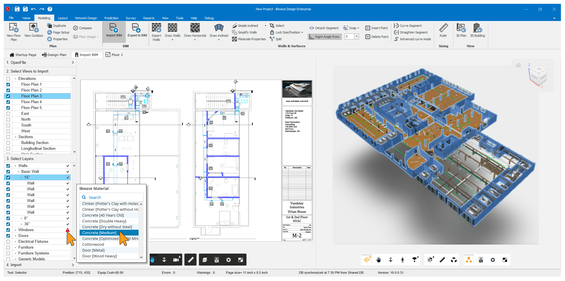 Error state dialog for manual material mapping exception